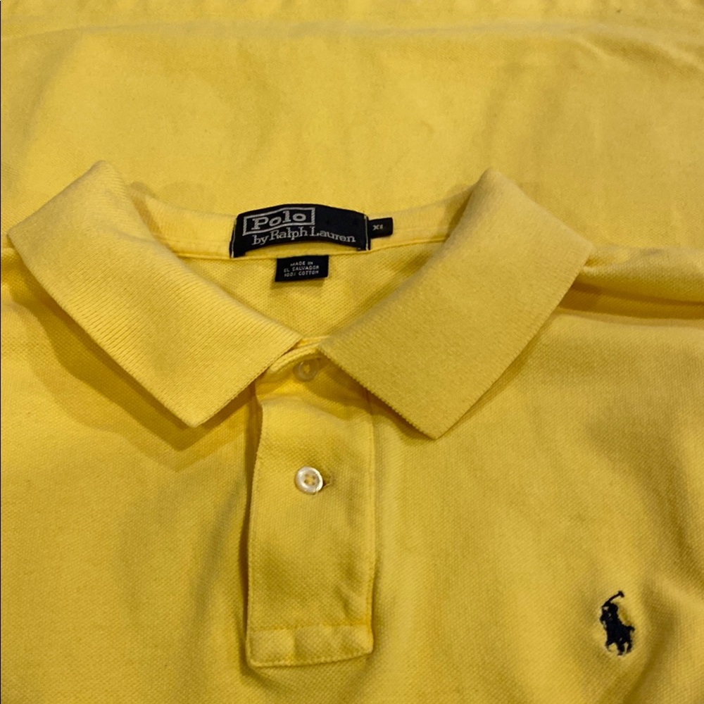 Polo Ralph Lauren Classic-Fit Cotton Polo Shirt Yellow Polo Shirt - Picture 10 of 14